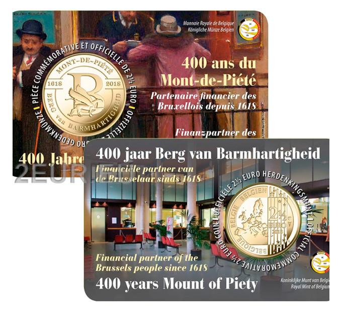  Belgian 2,5 euron BU2018 - Berg van Barmhartigheid 400 vuotta - FR
