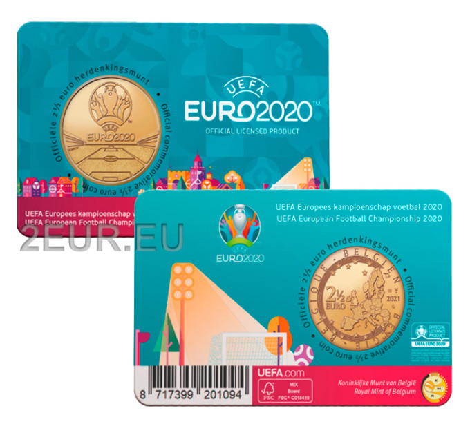 Belgia 2,5 euron BU 2021 – UEFA 2020 - NL