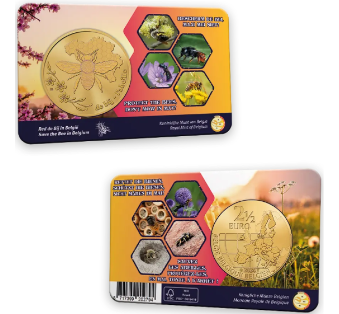 Belgia 2,5 euron BU 2024 - Bee Belgiassa - NL