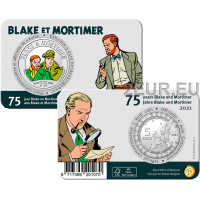 Belgia 5 euron BU 2021 - 75 vuotta Blake and Mortimer - väriä