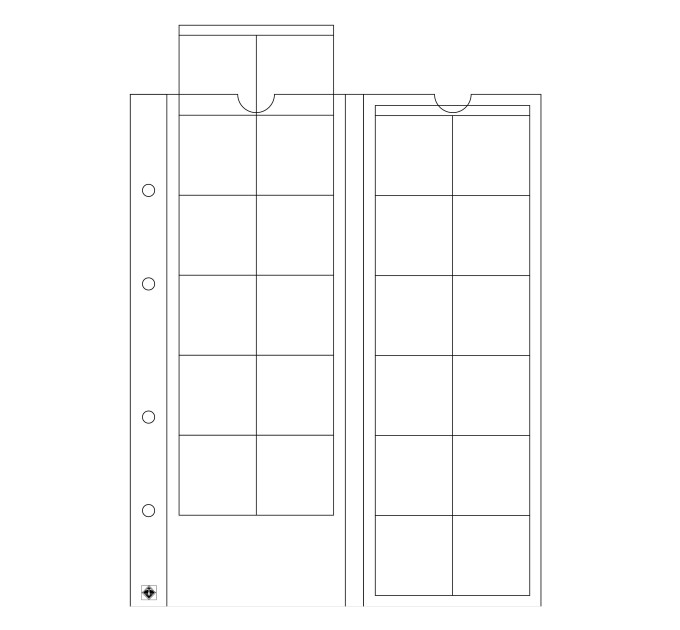 KOLIKKOARKKI - OPTIMA (LEUCHTTURM) - 24 KOLIKKOA Ø 34 mm asti, kirkas
