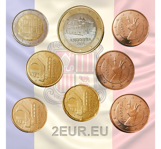 Andorra 2016-2020 - Eurokolikkosarja mix UNC