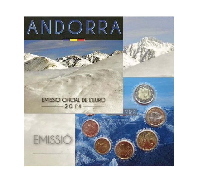 Andorra 2014 - Euro joukko kolikoita BU