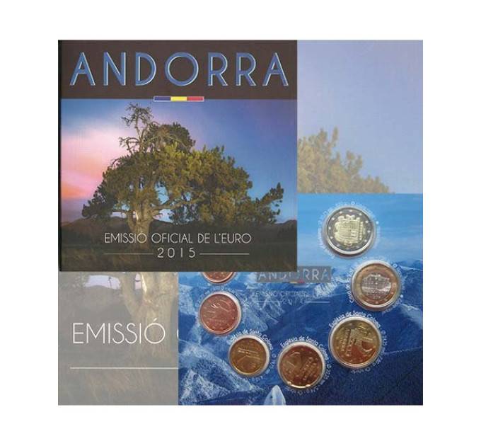 Andorra 2015 - Euro joukko kolikoita BU