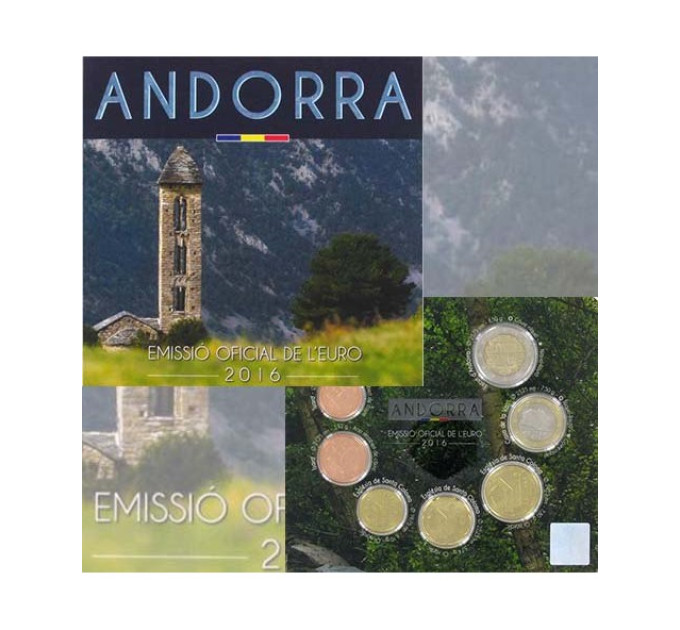 Andorra 2016 - Euro joukko kolikoita BU
