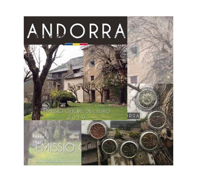Andorra 2019 - Euro joukko kolikoita BU