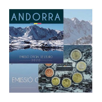Andorra 2020 - Euro joukko kolikoita BU