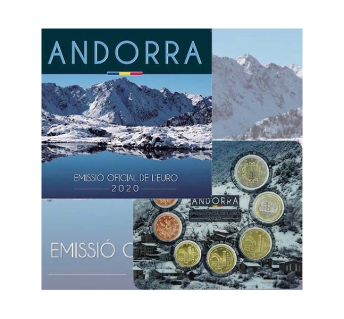 Andorra 2020 - Euro joukko kolikoita BU