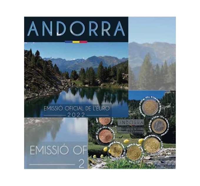 Andorra 2022 - Euro joukko kolikoita BU