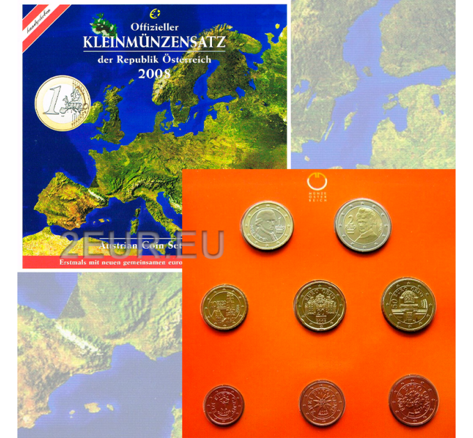 Itävalta BU 2008 - Euro joukko kolikoita