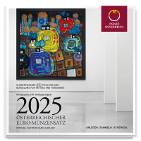 Itävalta BU Euro joukko kolikoita 2025 - Friedensreich Hundertwasser