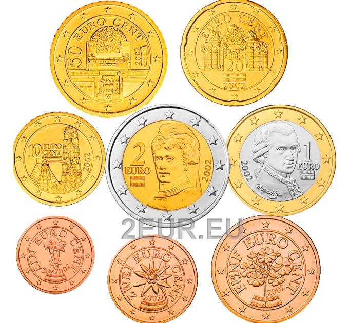  Itävalta UNC 2002 - Eurokolikkosarja