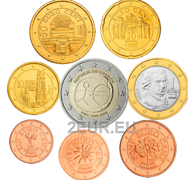  Itävalta UNC 2009 - Eurokolikkosarja