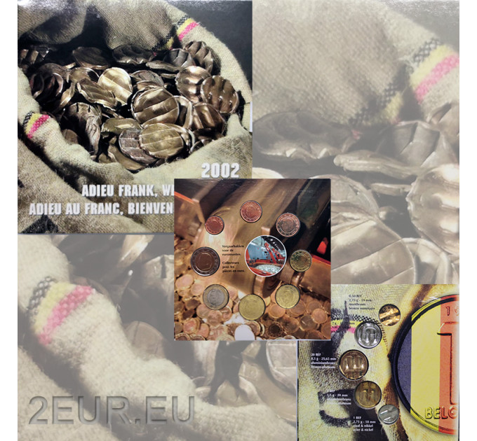 Belgium euro set BU 2002 - Jäähyväiset frangille
