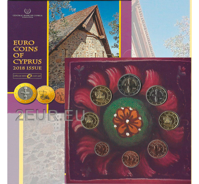 Kypros euro set BU 2018 - Kyproksen uskonnolliset monumentit  