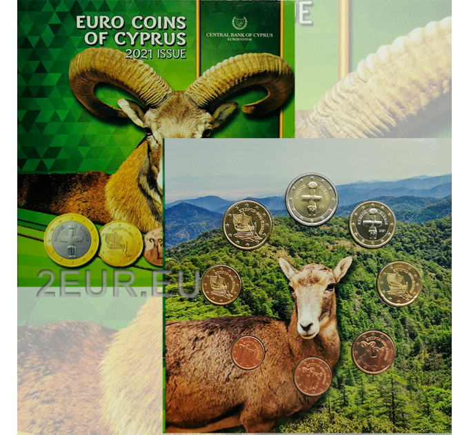 Kypros euro set BU 2021 - Muflon 