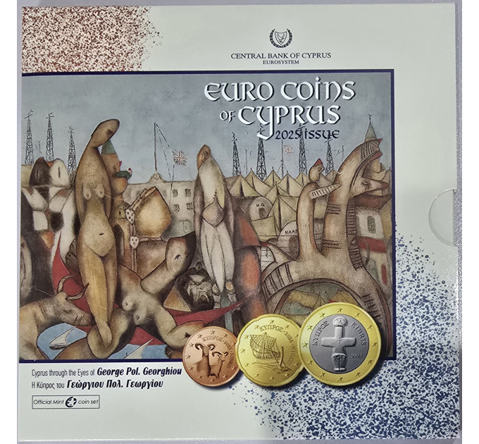 Kypros euro set BU 2025 - Kypros George Pol. Georgioun silmin