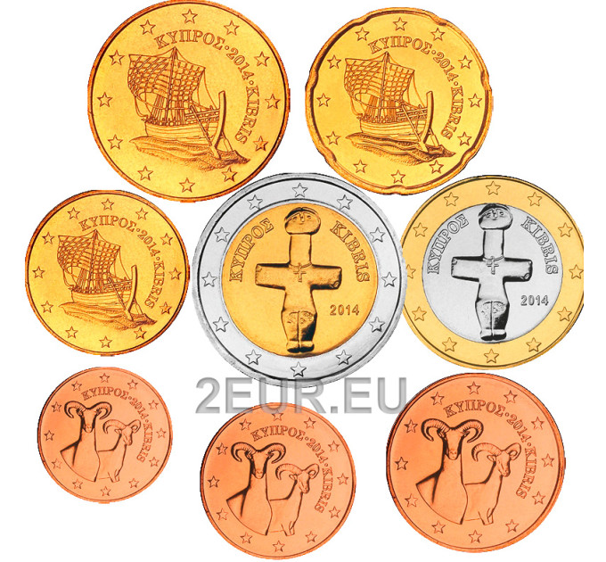 Kypros euro set UNC 2014