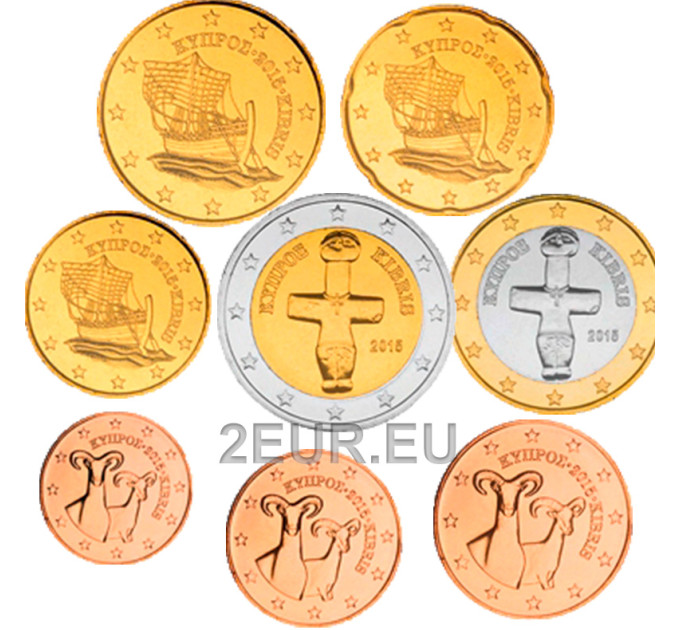 Kypros euro set UNC 2015