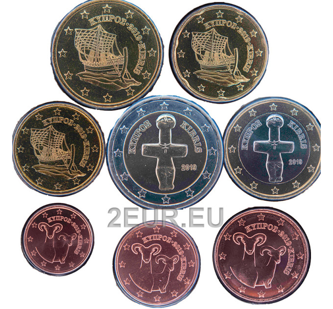 Kypros euro set UNC 2019  