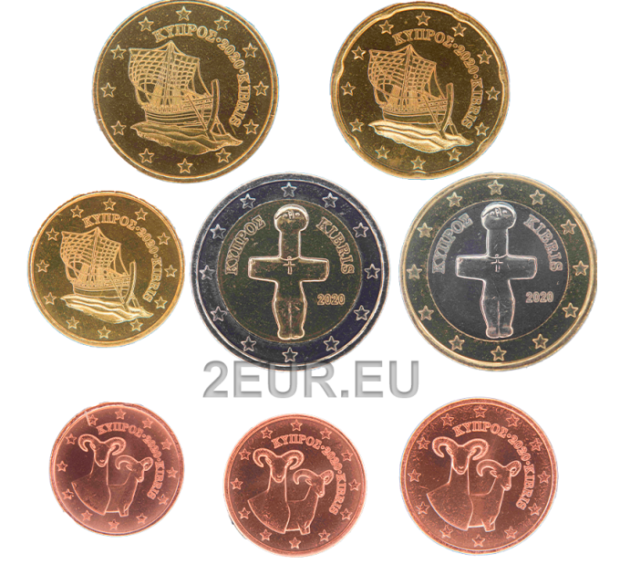 Kypros euro set UNC 2020