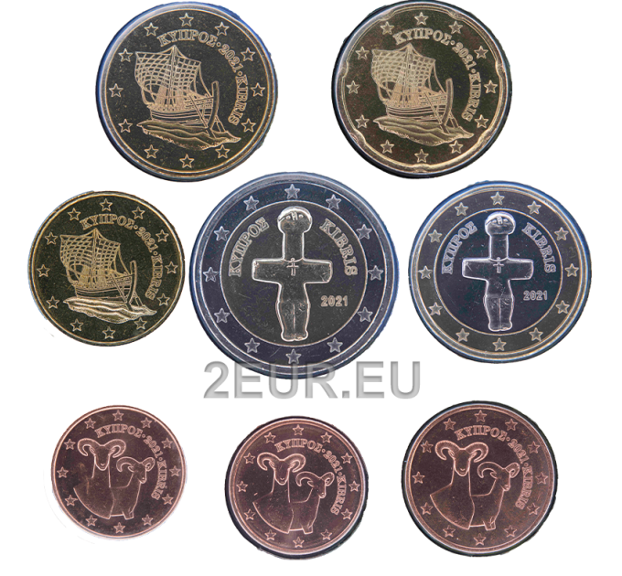 Kypros euro set UNC 2021  