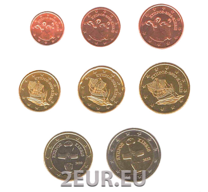 Kypros euro set UNC 2022