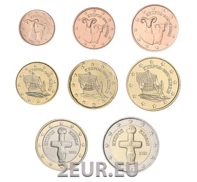 Kypros euro set UNC 2023