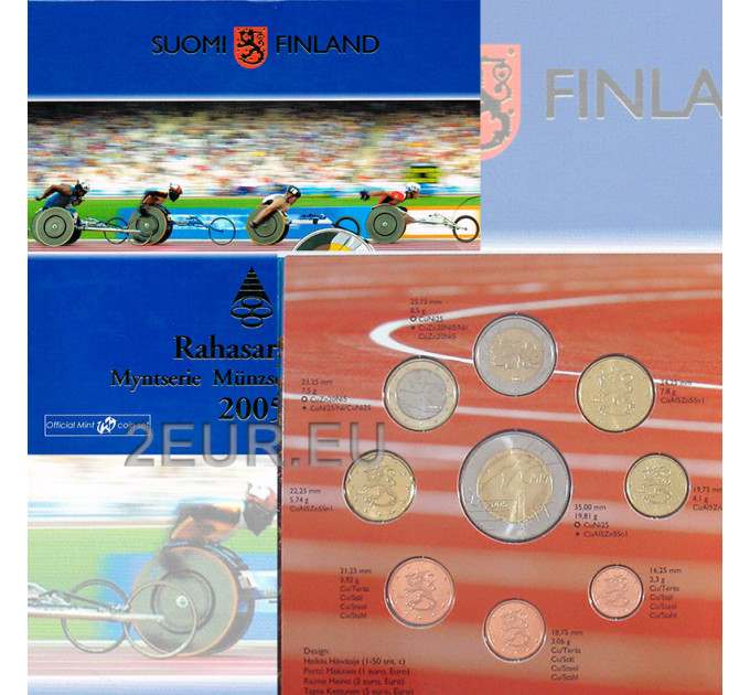 Suomi euro set BU 2005 - 10. Yleisurheilun maailmanmestaruuskilpailut ja paralympialaiset