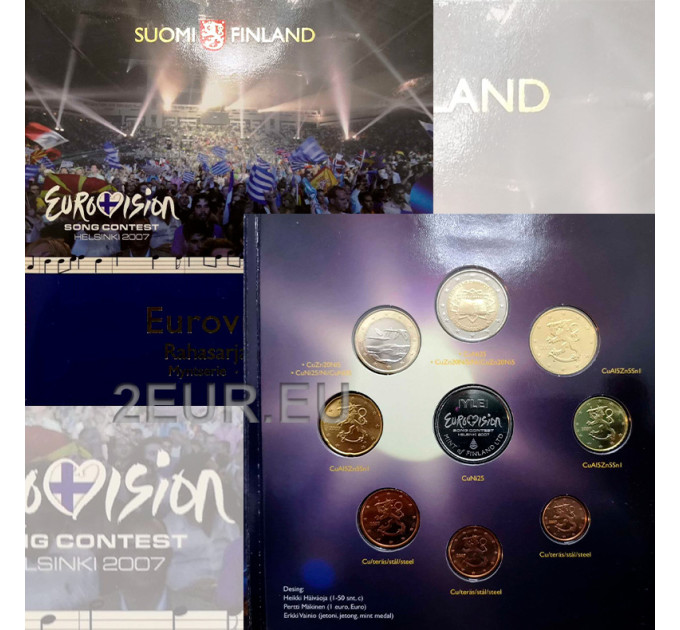 Suomi euro set BU 2007 - Eurovision laulukilpailu Helsinki
