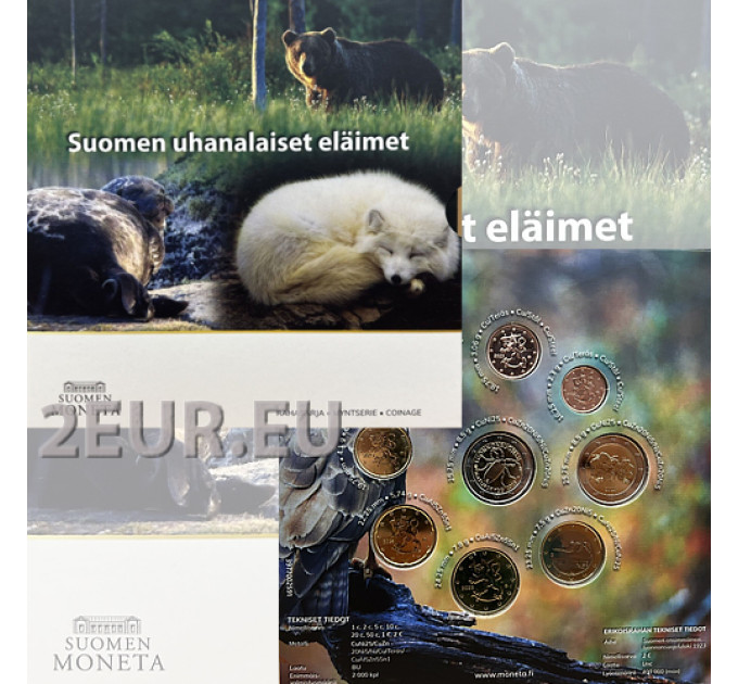 Suomi euro set BU 2023 - Uhanalaiset eläimet