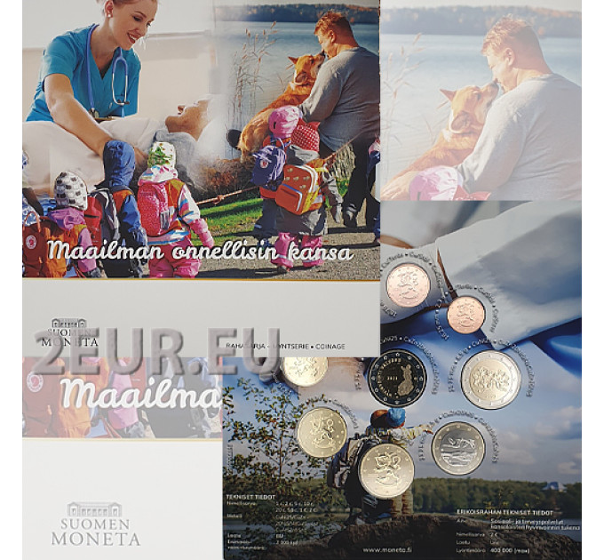 Suomi euro set BU 2023 - Maailman onnellisin kansakunta