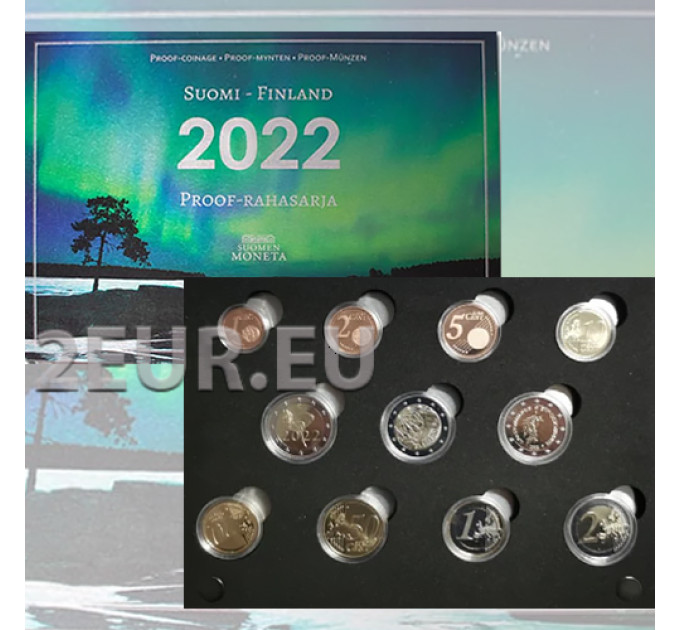 Suomi PROOF Euro-kolikkosarja 2022