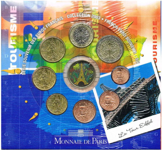 Ranskan BU-sarja 2003 - Eurokolikoiden setti - Matkamuisto BU-Set Eiffel-torni