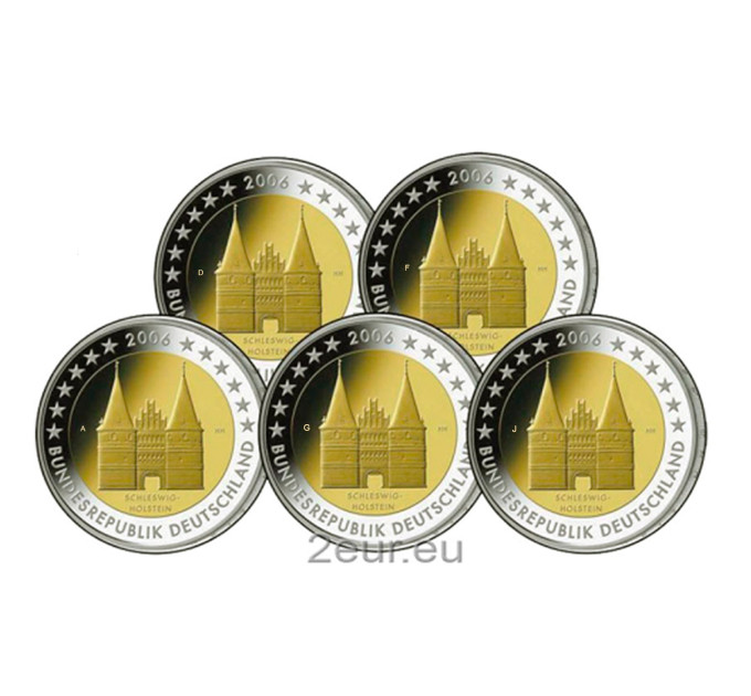 Saksa 2 euroa UNC 2006 - Schleswig-Holstein - ADFGJ
