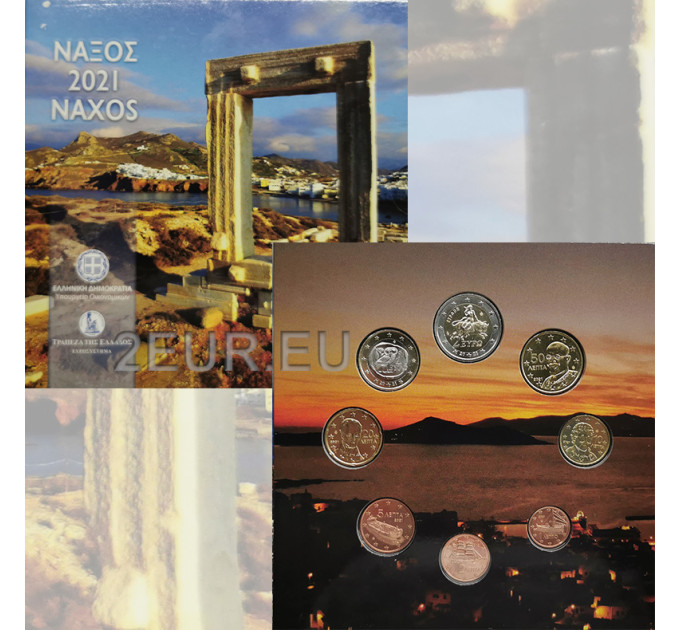 Kreikka euro set BU 2021 - euro set BU - Naxos