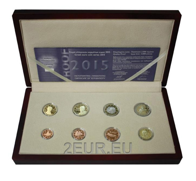 Kreikka 2015 - Euro set proof