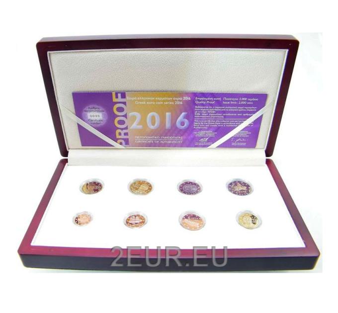 Kreikka 2016 - Euro set proof
