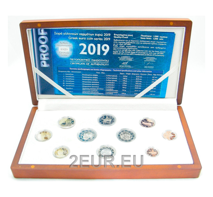 Kreikka 2019 - Euro set proof