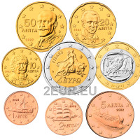 Kreikka euro set UNC 2002