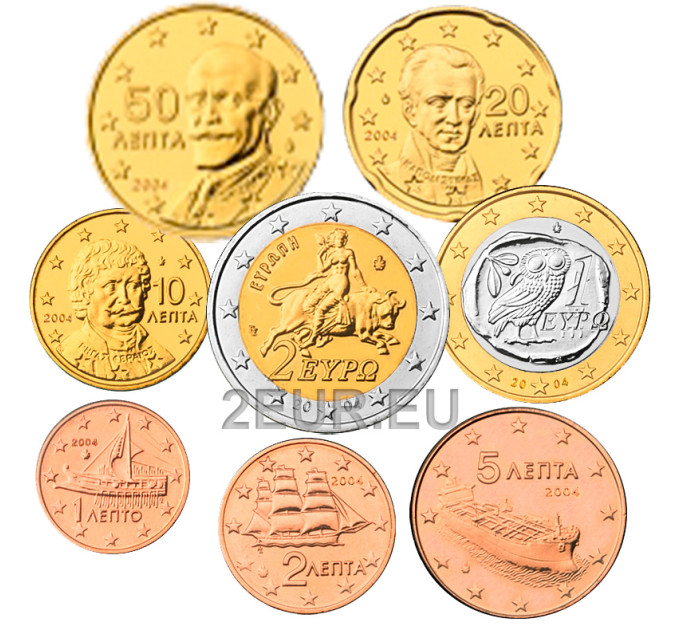 Kreikka euro set UNC 2004