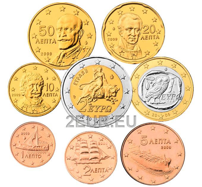 Kreikka euro set UNC 2009