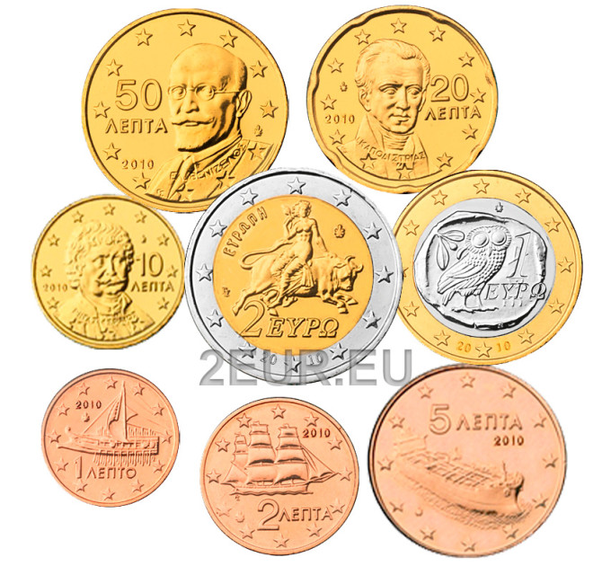 Kreikka euro set UNC 2010 