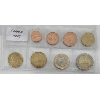 Kreikka euro set UNC 2007