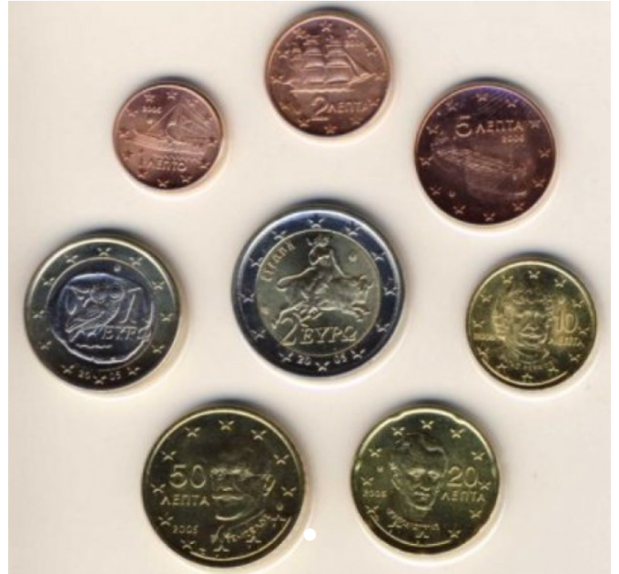 Kreikka euro set UNC 2005