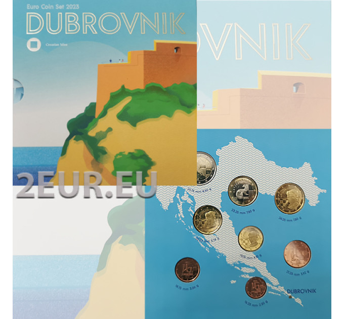 Kroatia euro set BU 2023 - Dubrovnik