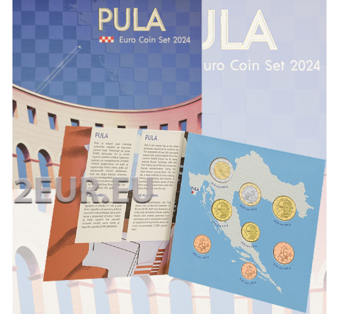 Kroatia euro set BU 2024 - Pula