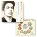 Italia 2021 - Euro set BU + hopea - Grazia Deledda