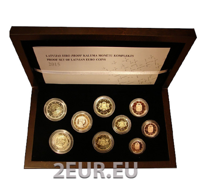 Latvia 2015 - Euro set PROOF - Latvian EU-puheenjohtajuus