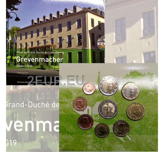 Luxemburg euro set BU 2019 - Grevenmacher + 2 euroa Sharlotte